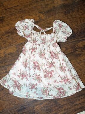 Princess Polly Light Pink Babydoll Dress with Open Back